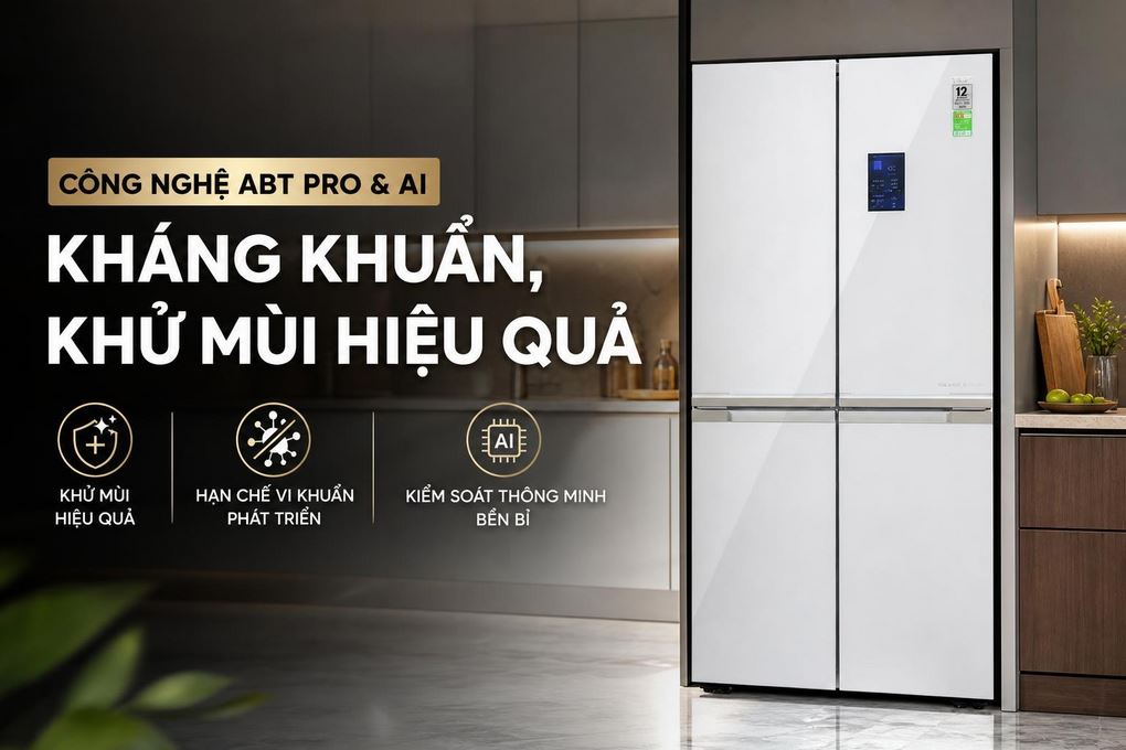 Tủ lạnh Haier Inverter 578 lít Multi Door HM720AGWVNU1 Màu Trắng