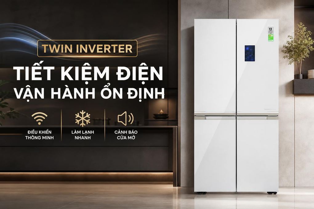 Tủ lạnh Haier Inverter 578 lít Multi Door HM720AGWVNU1 Màu Trắng