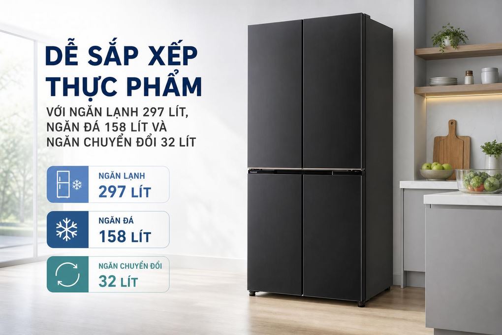 Dễ sắp xếp thực phẩm