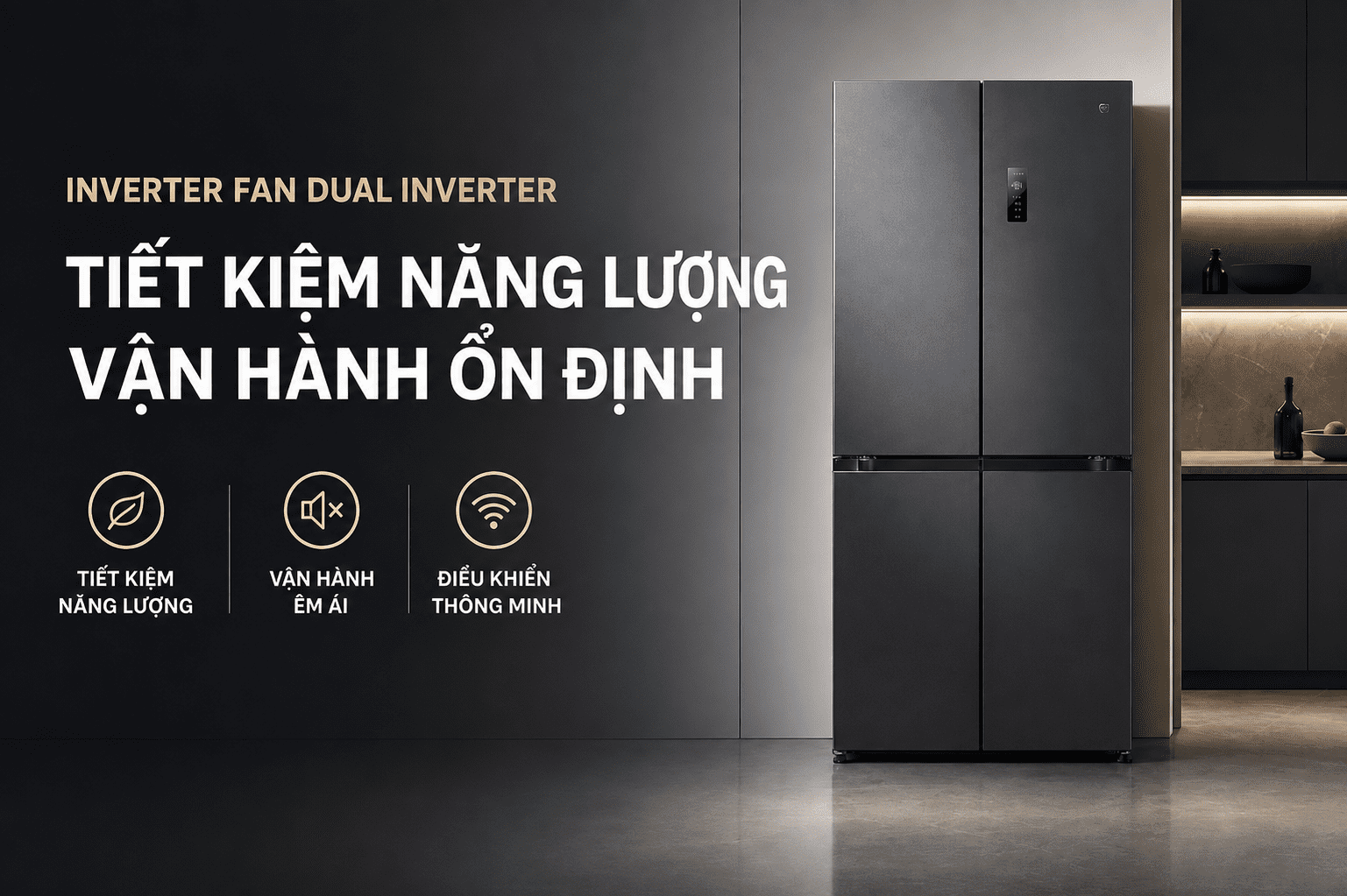 Tủ Lạnh Xiaomi Inverter 510 lít Multi Door Mijia Cross Door VN MRC51HMPAVN Màu Xám