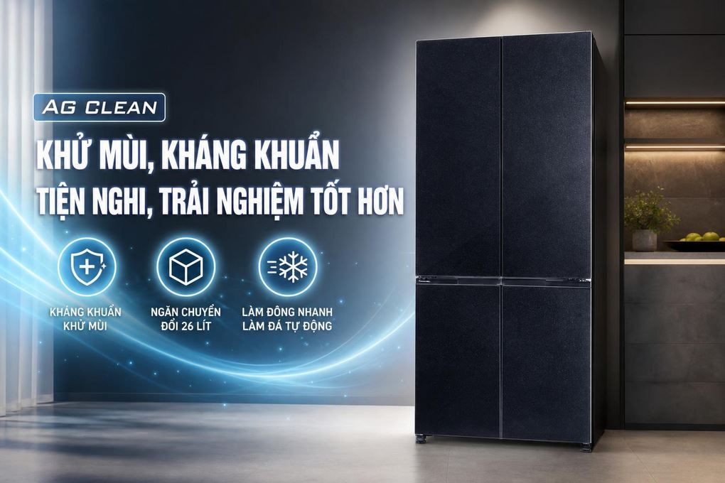 Tủ lạnh Panasonic Inverter 482 lít Multi Door NR-XZ550HGKV màu đen