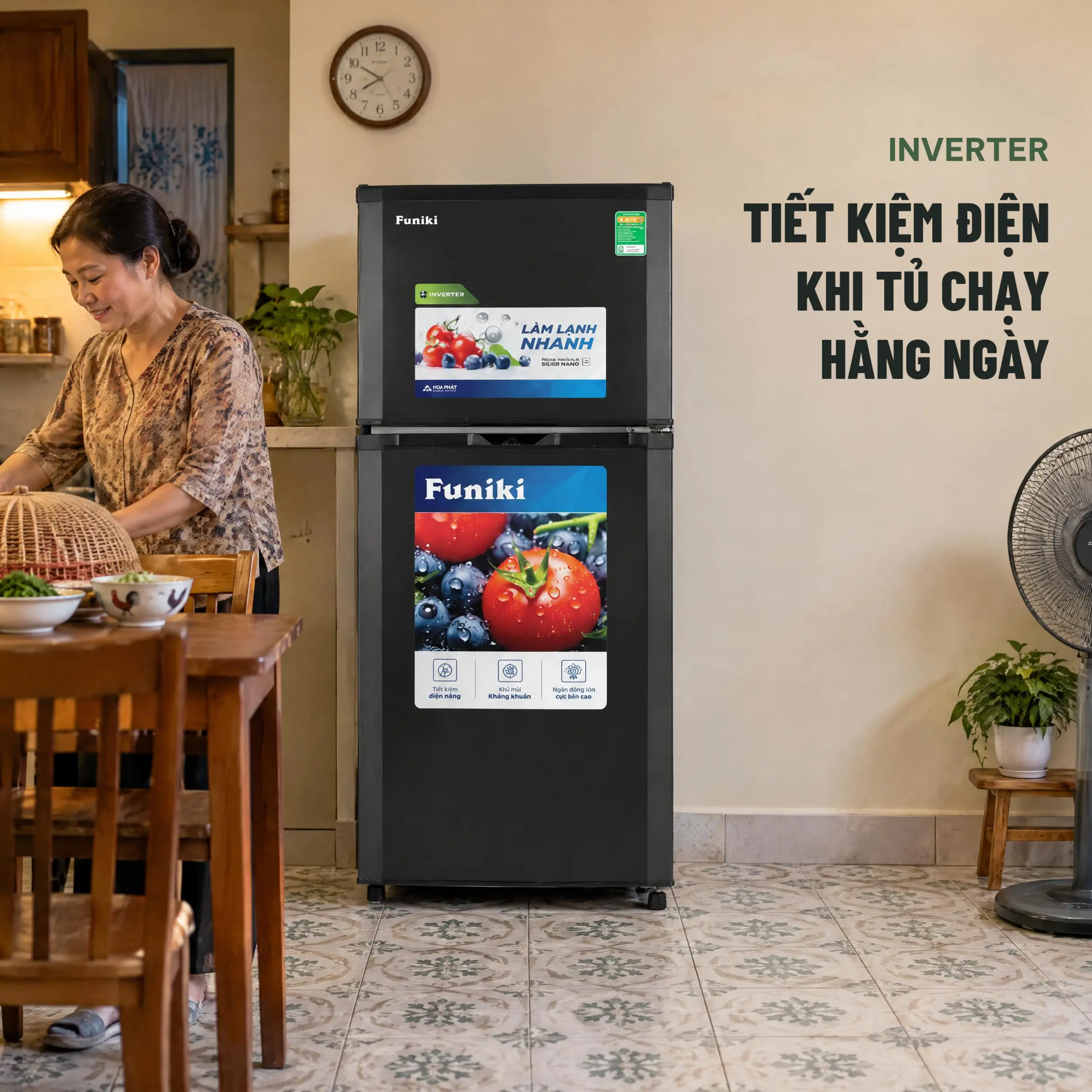 Tủ lạnh Funiki Inverter 185 lít HR T8185TDG - Inverter tiết kiệm điện Tủ lạnh Funiki Inverter 185 lít HR T8185TDG - Inverter tiết kiệm điện