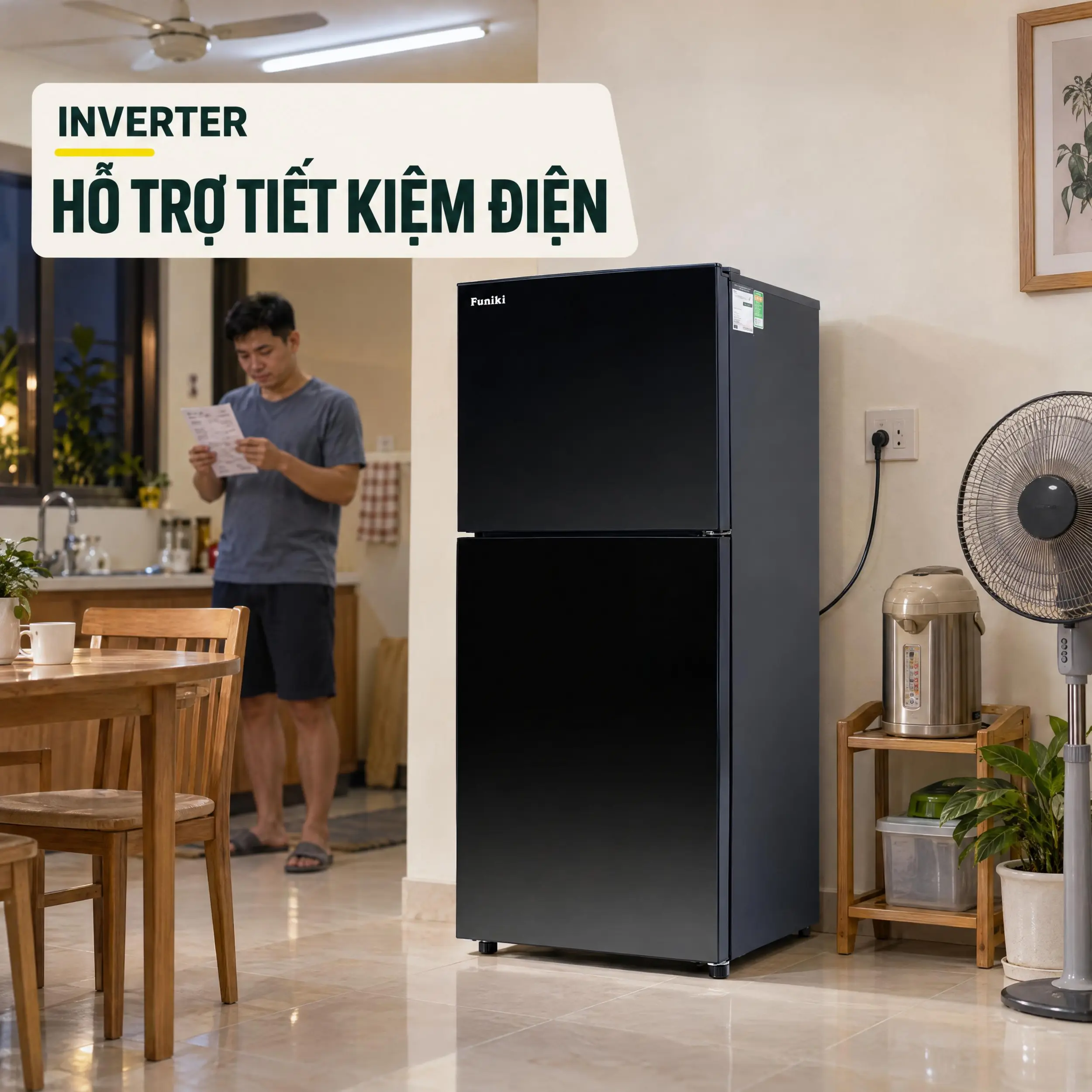 Tủ lạnh Funiki Inverter 185 lít HR T8185GB - Inverter tiết kiệm điện Tủ lạnh Funiki Inverter 185 lít HR T8185GB - Inverter tiết kiệm điện