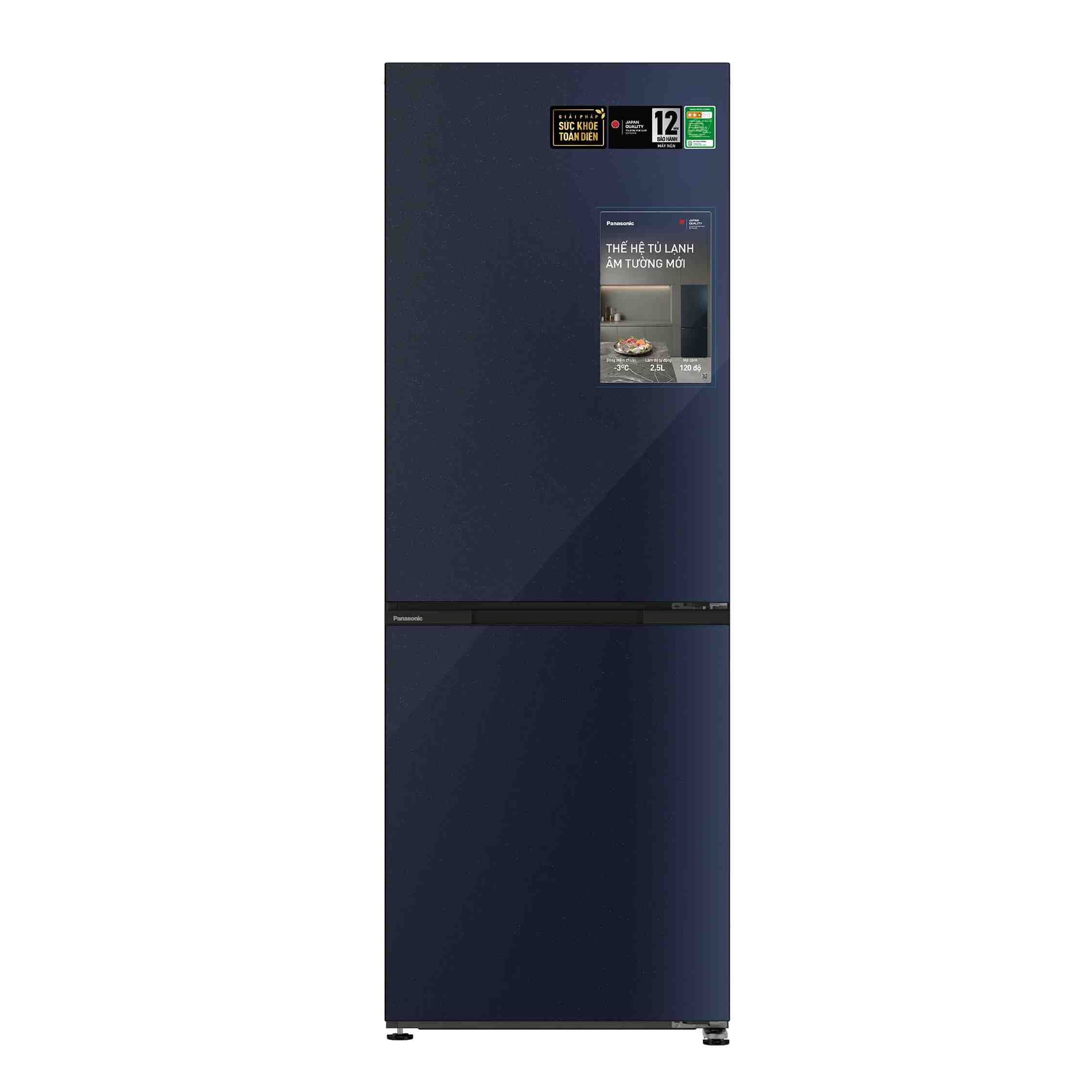 Tủ lạnh Panasonic Inverter 336 lít NR-BV372HGKV Màu Đen