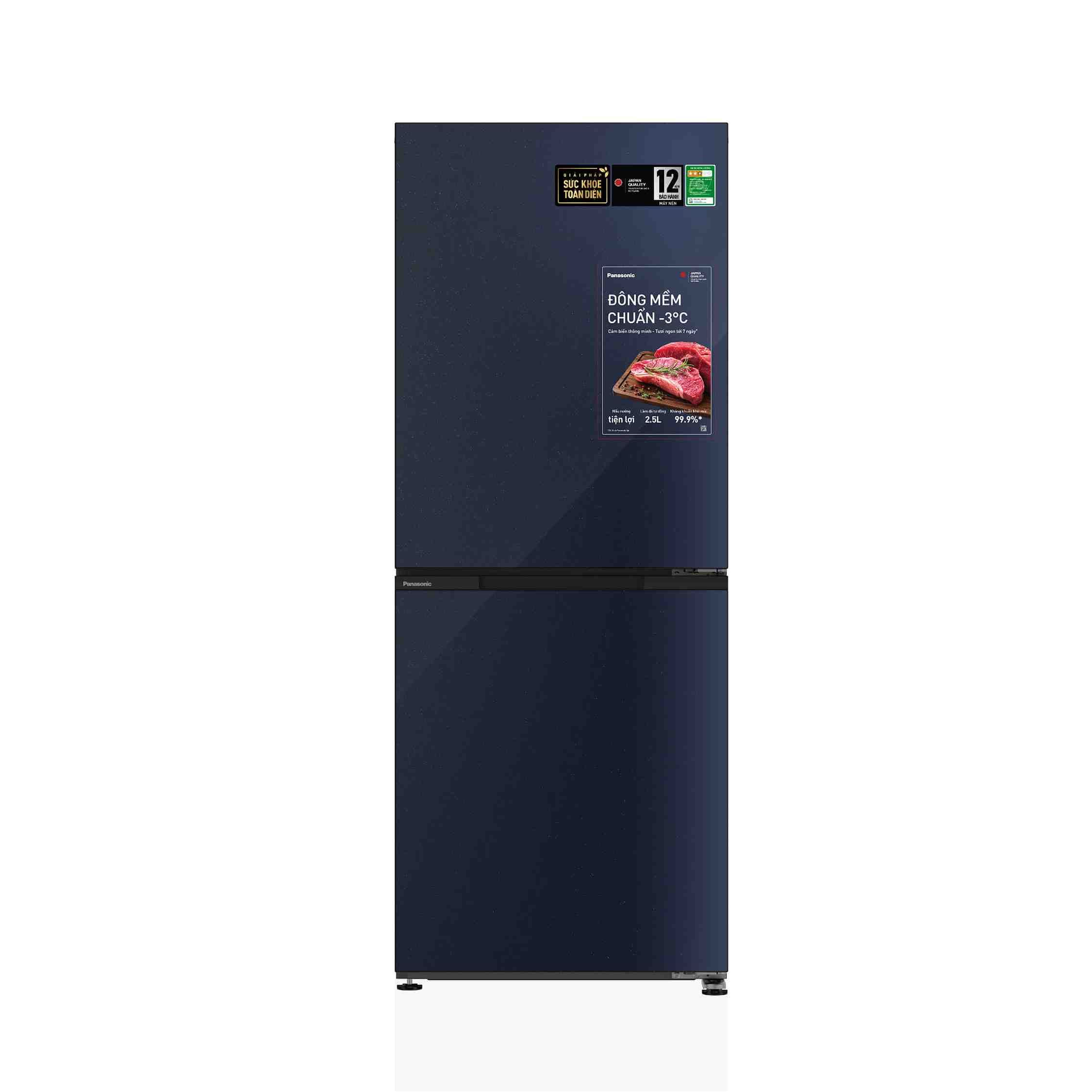 Tủ lạnh Panasonic Inverter 297 lít NR-BV322HGKV Màu Đen