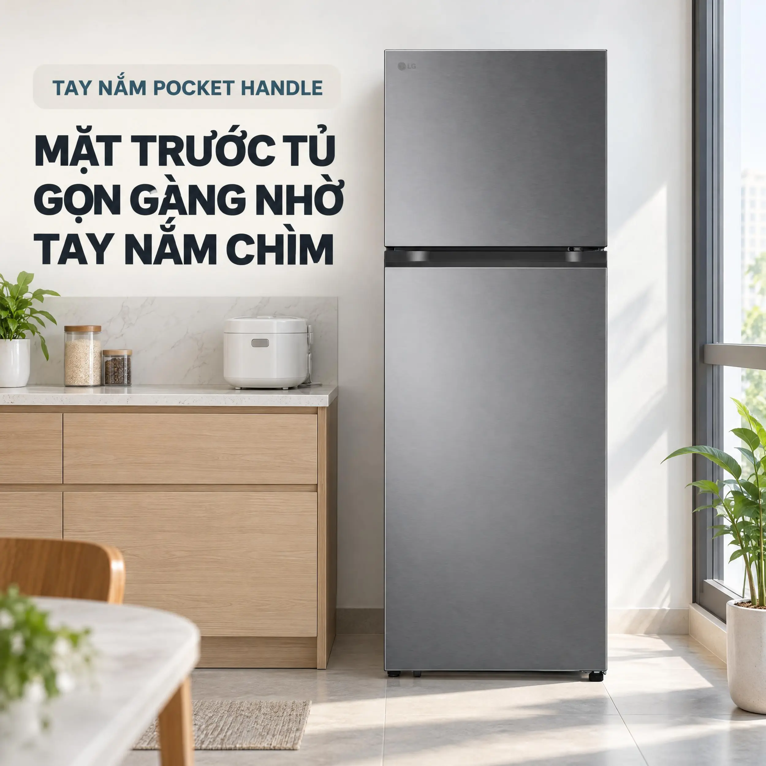 Tủ lạnh LG Inverter 335 lít T33SV2 Màu Bạc