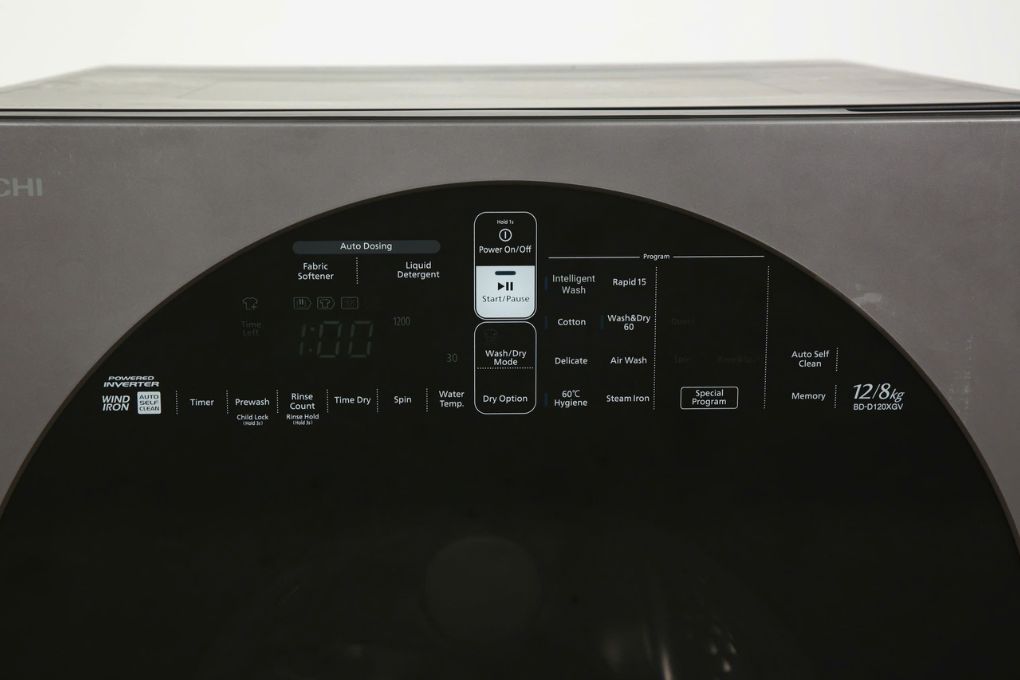 Máy giặt sấy Hitachi Inverter giặt 12 kg - sấy 8 kg BD-D120XGV MAG Màu Xám