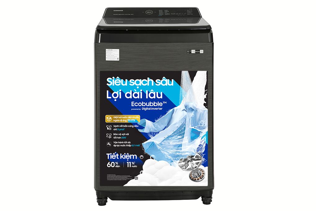 Máy giặt Samsung Inverter 17 kg WA17CG6886BVSV Màu Đen