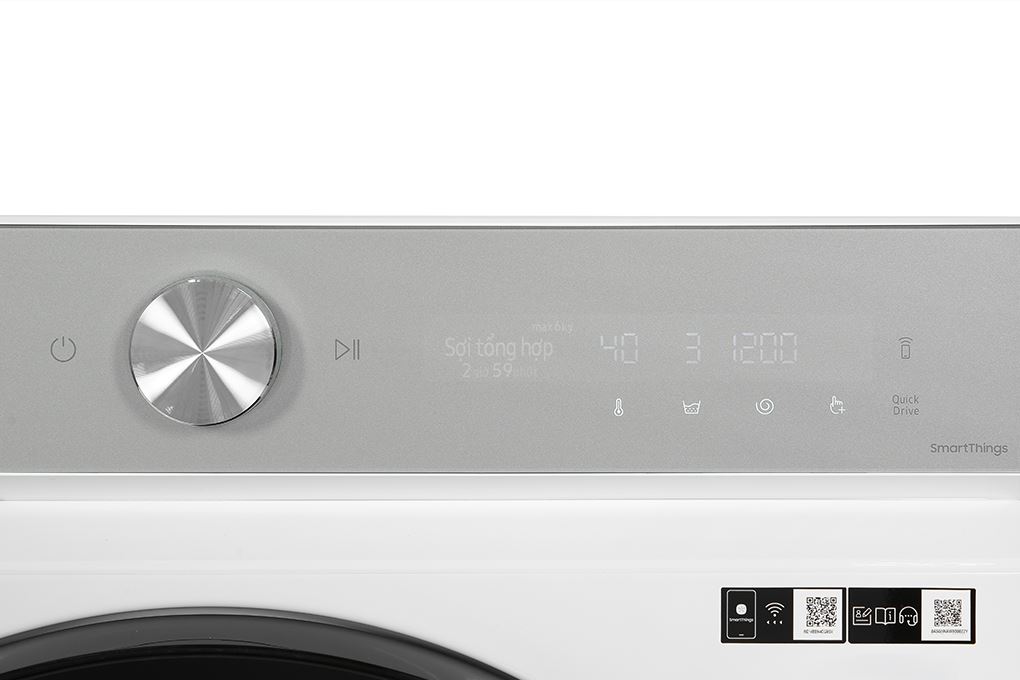 Máy giặt Samsung Bespoke AI Inverter 14 kg WW14BB944DGHSV Màu Trắng - Bạc