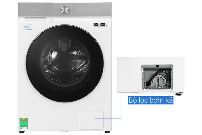 Máy giặt Samsung Bespoke AI Inverter 14 kg WW14BB944DGHSV Màu Trắng - Bạc