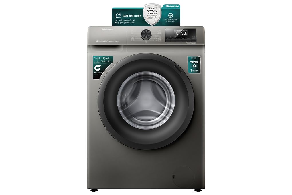 Máy giặt Hisense Inverter 8.5 kg WFQP8523BT Màu Xám