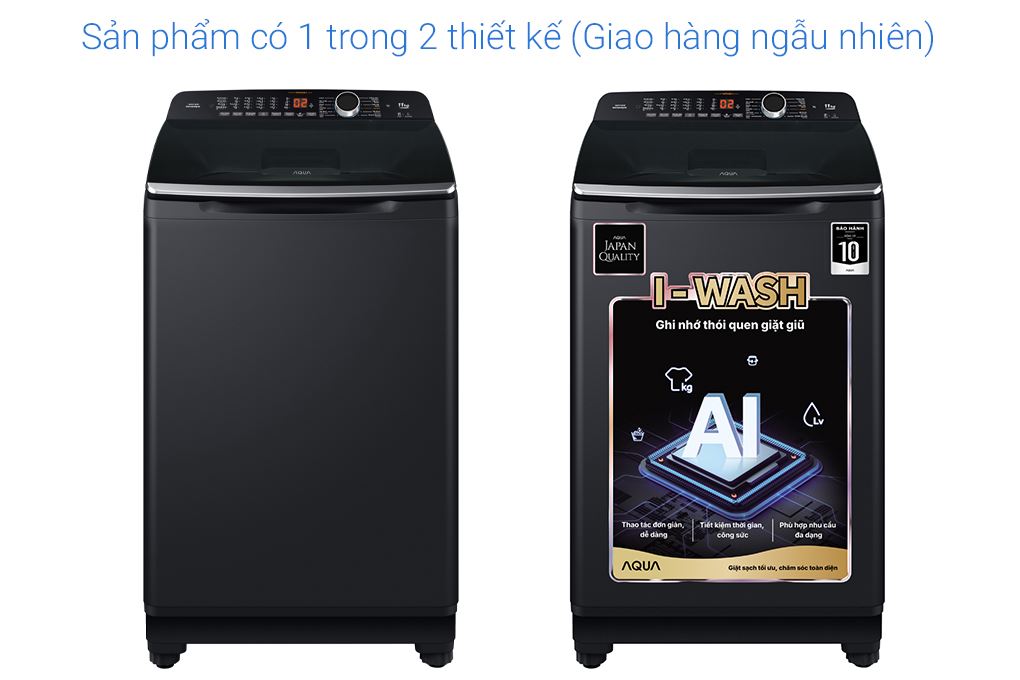 Máy giặt Aqua 11 kg AQW-FR110JT BK màu đen