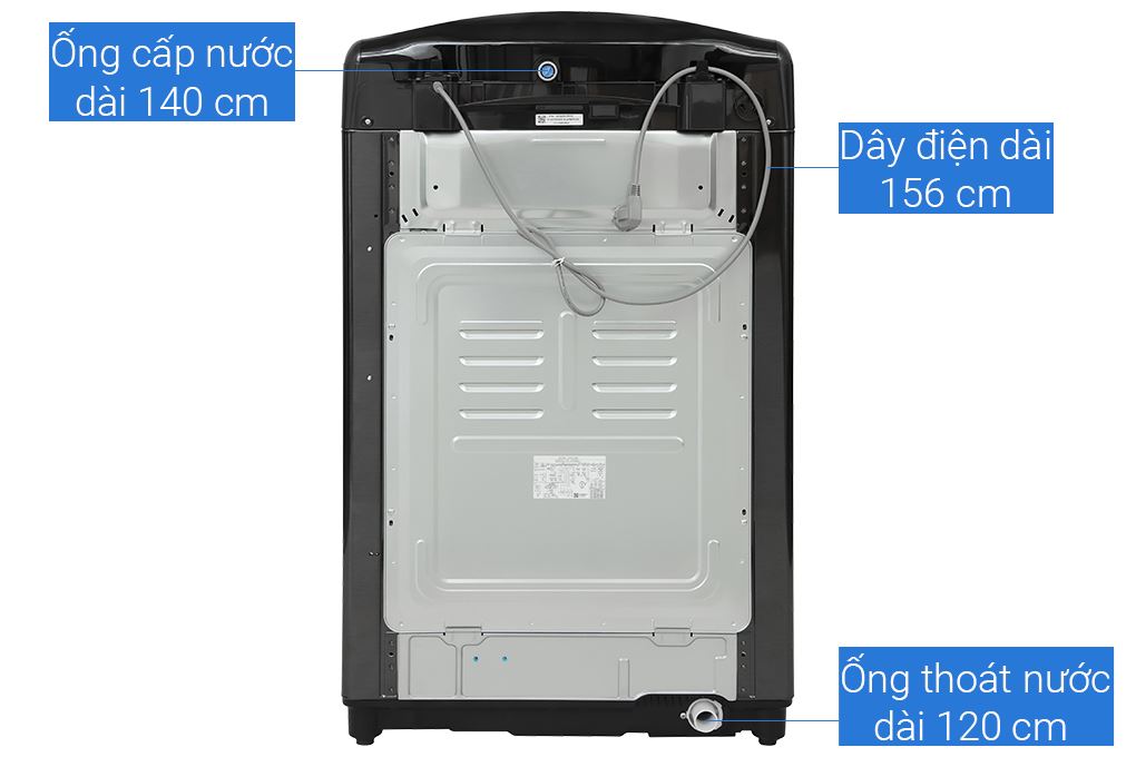 Máy giặt LG AI DD Inverter 17 kg TV2517SV7J Màu Đen - Bạc