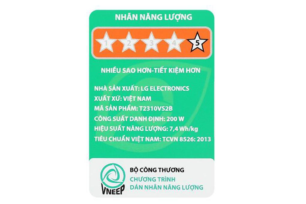 Máy giặt LG TurboDrum Inverter 10 kg T2310VS2B Màu Đen