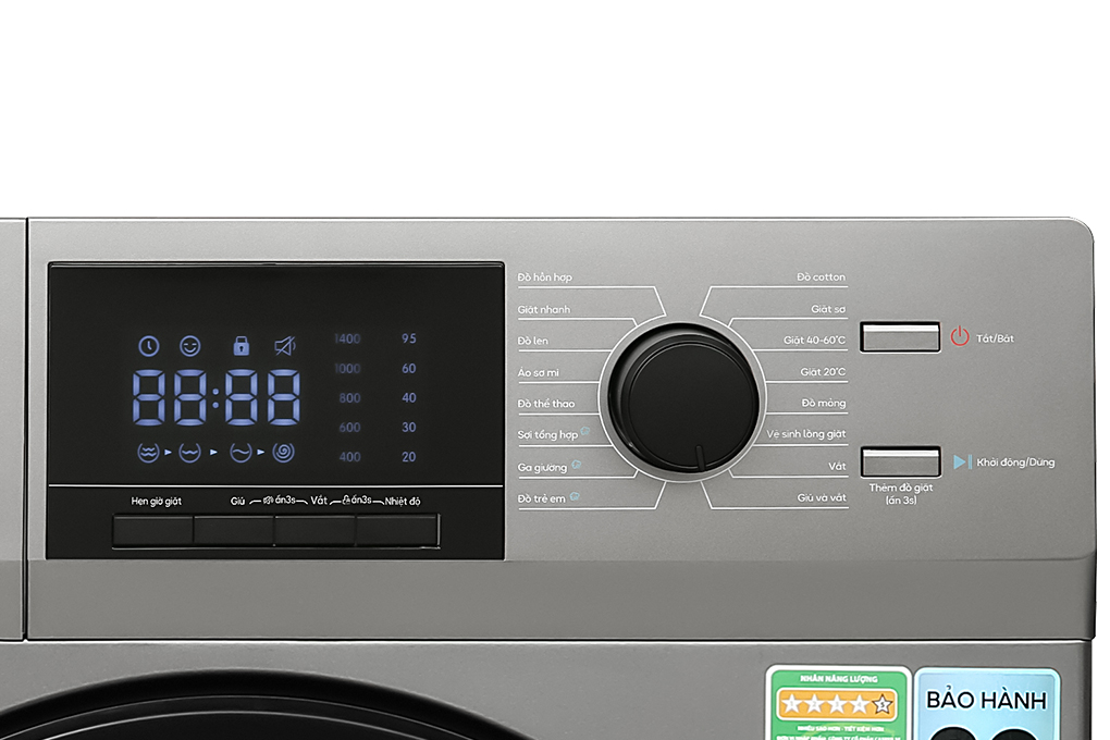 Máy giặt Casper Inverter 10.5 kg WF-105VG5 Màu Đen - Xám