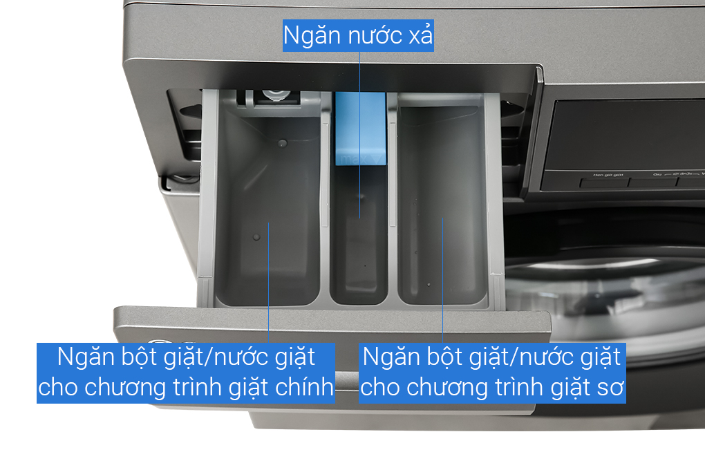 Máy giặt Casper Inverter 10.5 kg WF-105VG5 Màu Đen - Xám