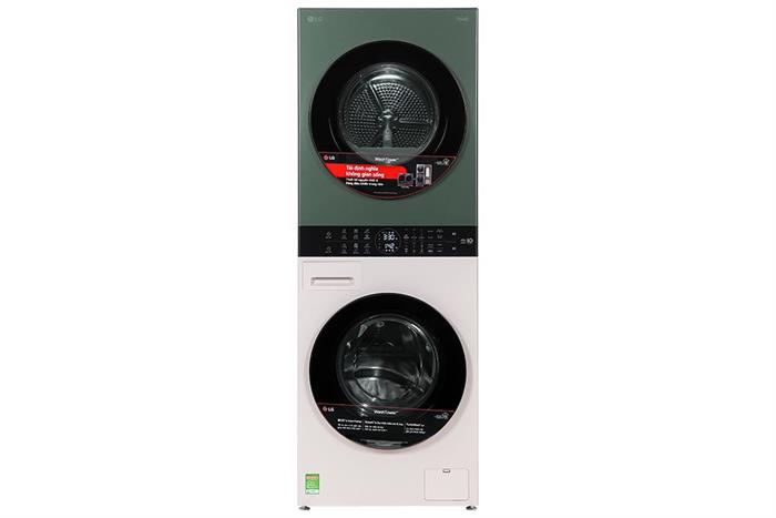 Tháp giặt sấy LG WashTower Inverter giặt 14 kg - sấy 10 kg WT1410NHEG Màu Màu be