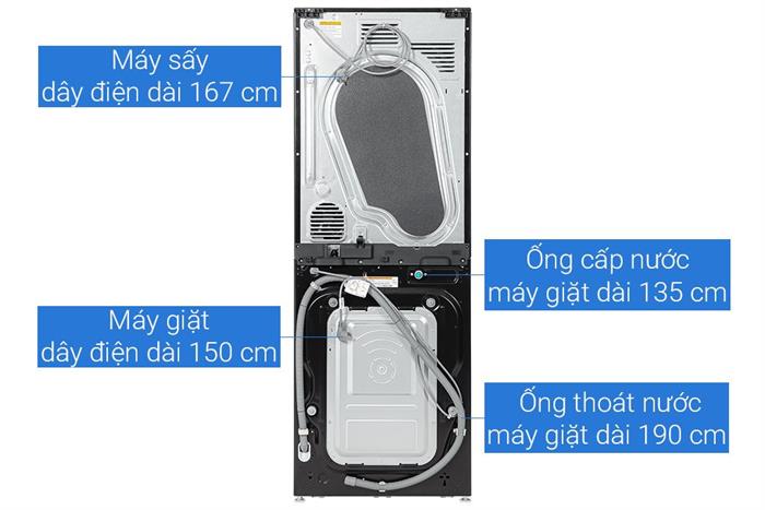 Tháp giặt sấy LG WashTower Inverter giặt 14 kg - sấy 10 kg WT1410NHEG Màu Màu be