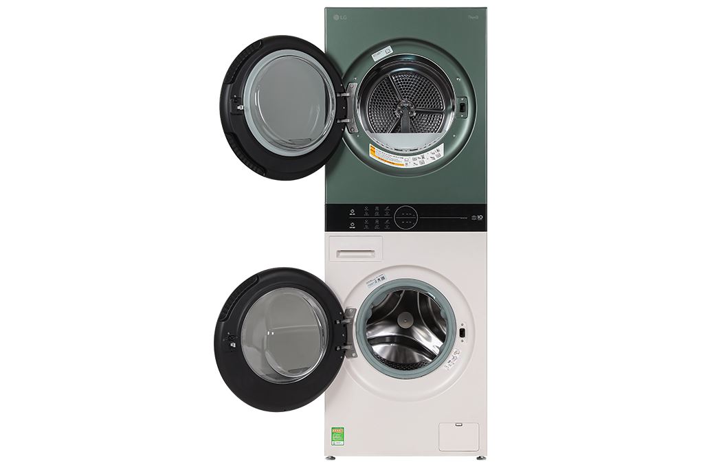 Tháp giặt sấy LG WashTower Inverter giặt 14 kg - sấy 10 kg WT1410NHEG Màu Màu be