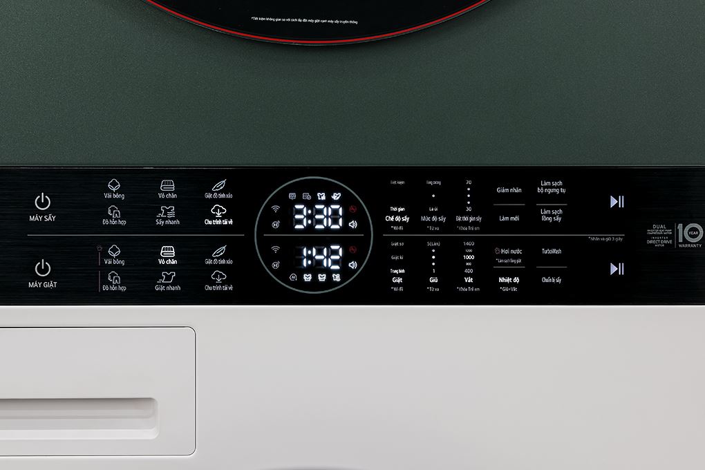 Tháp giặt sấy LG WashTower Inverter giặt 14 kg - sấy 10 kg WT1410NHEG Màu Màu be