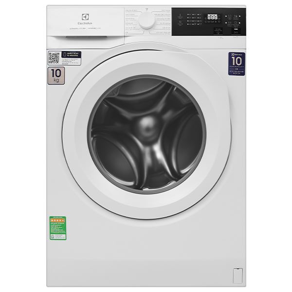 Máy giặt Electrolux EWF1024D3WC 10 kg Cửa ngang Inverter - Trắng, Đen