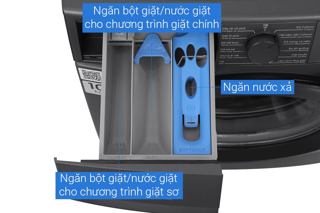 Máy giặt Electrolux UltimateCare 300 Inverter 10 kg EWF1024D3SC Màu Đen - Xám
