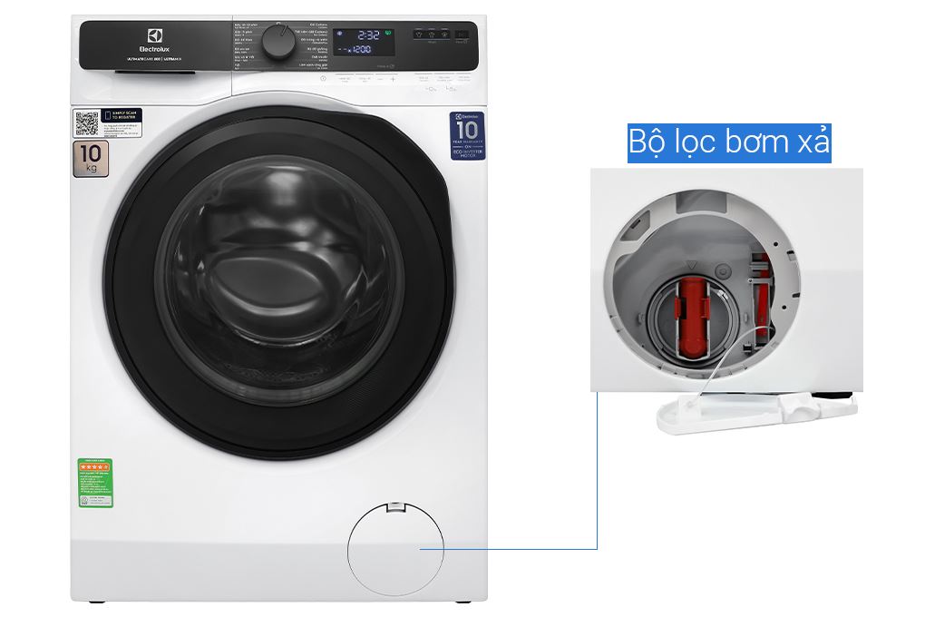 Máy giặt Electrolux UltimateCare 500 Inverter 10 kg EWF1023P5WC Màu Trắng