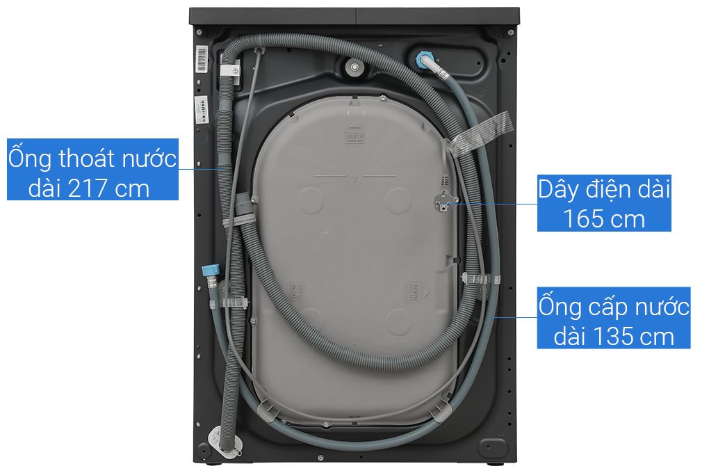 Máy giặt Electrolux UltimateCare 500 Inverter 10 kg EWF1023P5SC Màu Đen - Xám