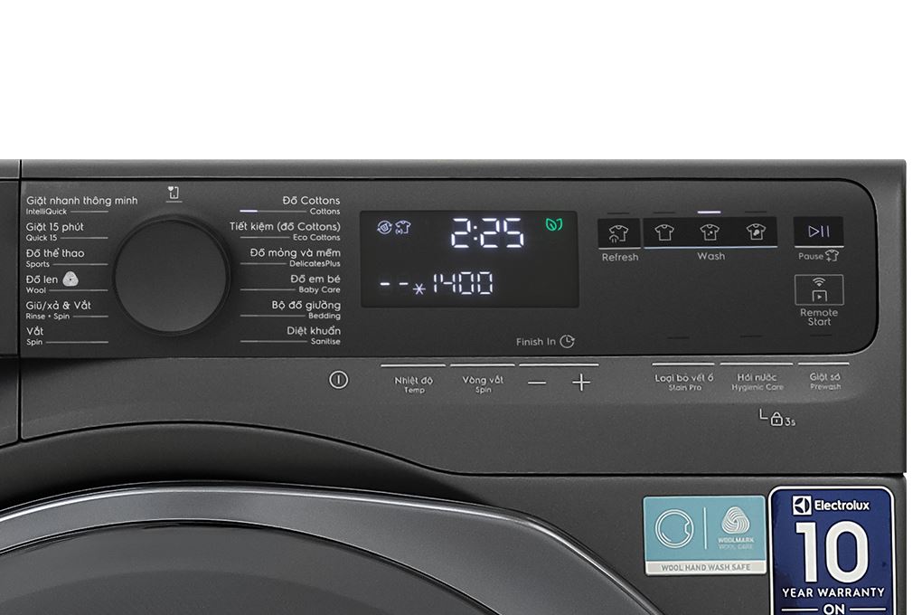 Máy giặt Electrolux UltimateCare 700 Inverter 10 kg EWF1043R7SC Màu Đen - Xám