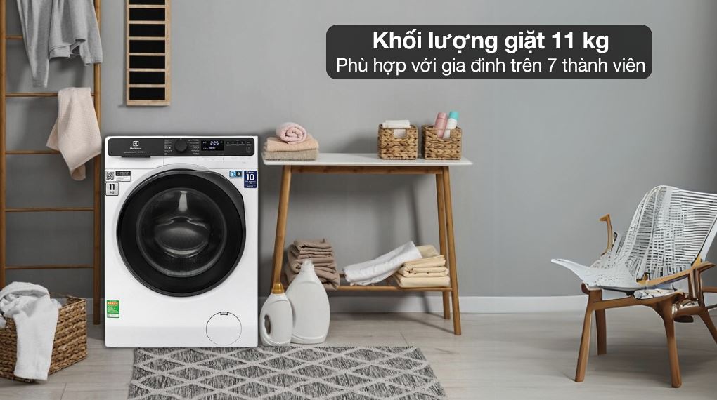 Khối lượng giặt - Máy giặt Electrolux UltimateCare 700 Inverter 11 kg EWF1143R7WC Khối lượng giặt - Máy giặt Electrolux UltimateCare 700 Inverter 11 kg EWF1143R7WC