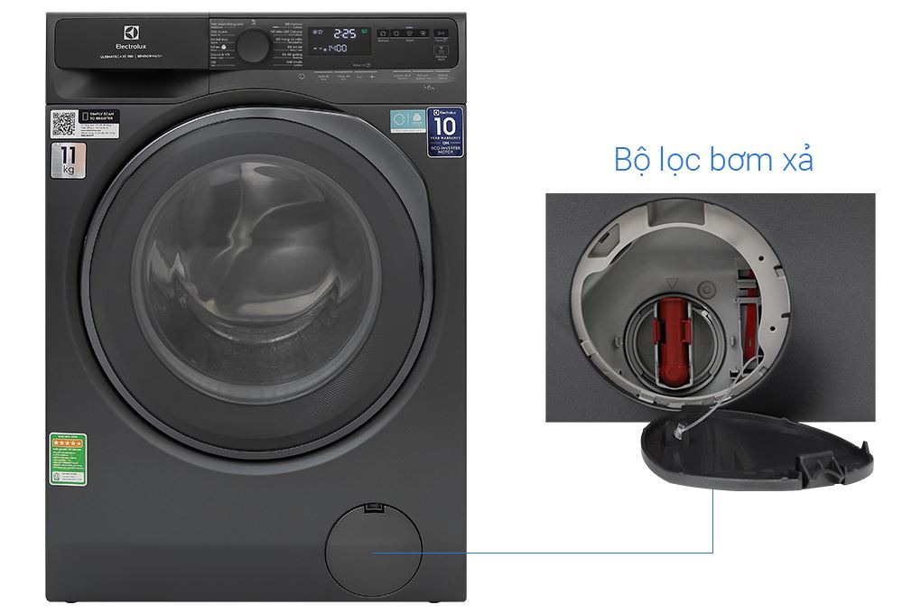 Máy giặt Electrolux UltimateCare 700 Inverter 11 kg EWF1143R7SC Màu Đen - Xám