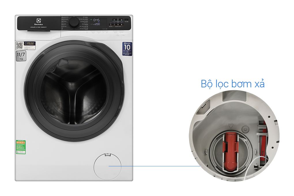 Máy giặt sấy Electrolux UltimateCare 500 Inverter giặt 11 kg - sấy 7 kg EWW1123P5WC Màu Trắng