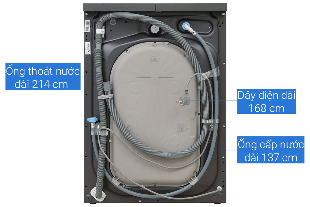 Máy giặt sấy Electrolux UltimateCare 700 Inverter giặt 11 kg - sấy 7 kg EWW1143R7SC Màu Đen - Xám