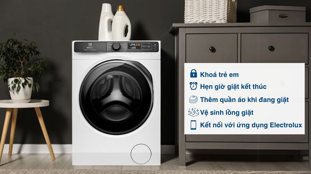 Tiện ích - Máy giặt sấy Electrolux UltimateCare 700 Inverter giặt 13 kg - sấy 9 kg EWW1343R7WC Tiện ích - Máy giặt sấy Electrolux UltimateCare 700 Inverter giặt 13 kg - sấy 9 kg EWW1343R7WC