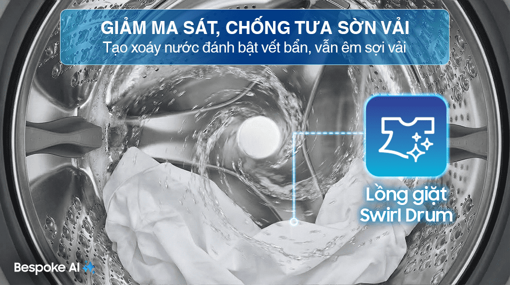 Công nghệ giặt - Máy giặt Samsung AI EcoBubble Inverter 12 kg WW12CG604DLBSV Công nghệ giặt - Máy giặt Samsung AI EcoBubble Inverter 12 kg WW12CG604DLBSV