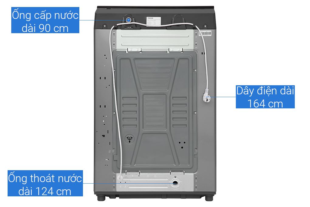 Máy giặt Toshiba Inverter 17 kg AW-DUN1800MV(SG) Màu Bạc