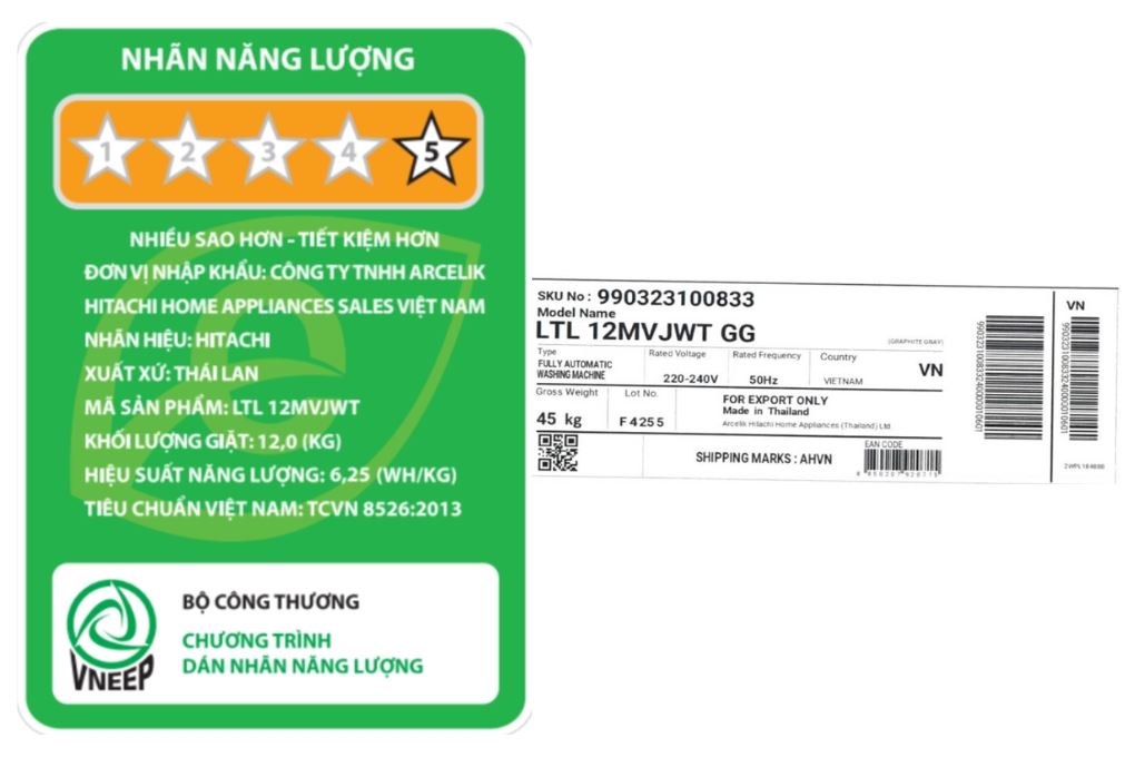 Máy giặt Hitachi Inverter 12 kg LTL 12MVJWT GG Màu Xám đậm