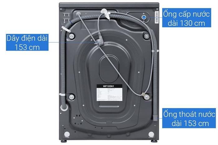 Máy giặt Hisense Inverter 10.5 kg WF105N1 Màu Đen