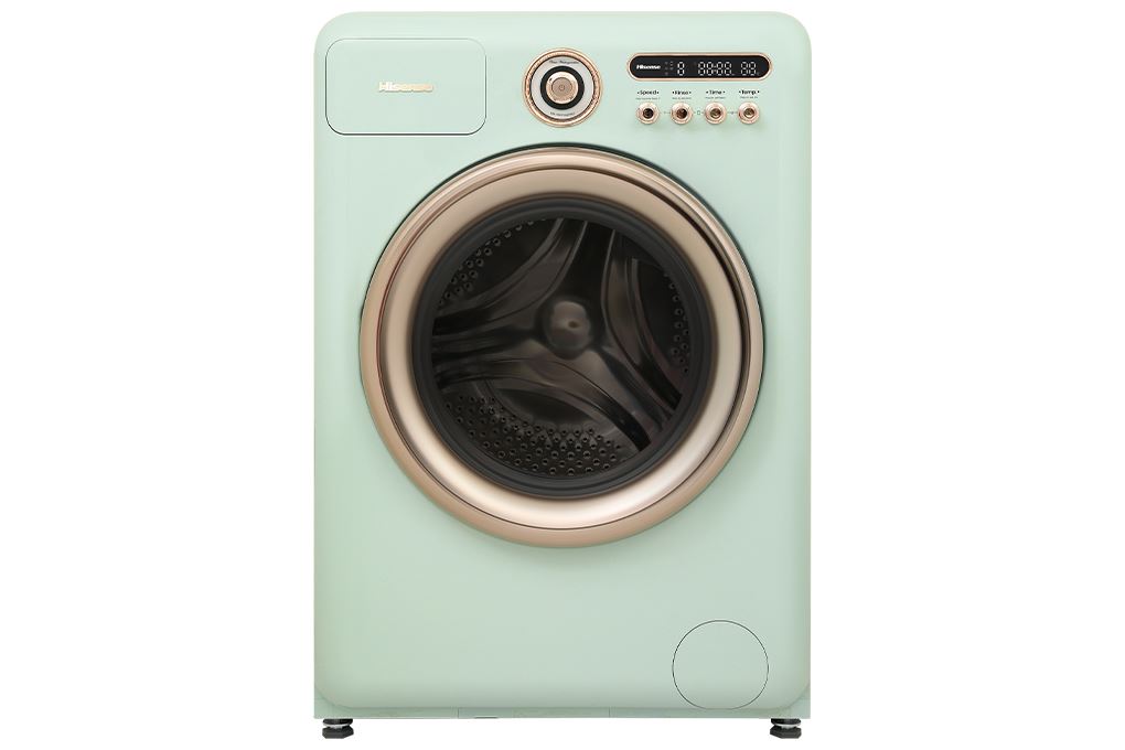 Máy giặt sấy Hisense Roman Holiday Inverter giặt 10.5 kg - sấy 7 kg WD105R5 Màu Xanh mint