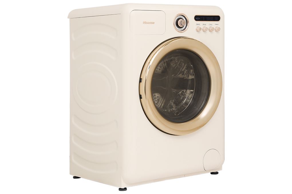 Máy giặt Hisense Roman Holiday Inverter 10.5 kg WF105R5 Màu Trắng - vàng đồng