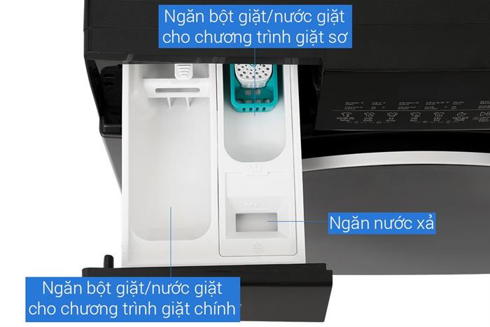 Máy giặt sấy Hisense Inverter giặt 10.5 kg - sấy 7 kg WD105M3 Màu Đen