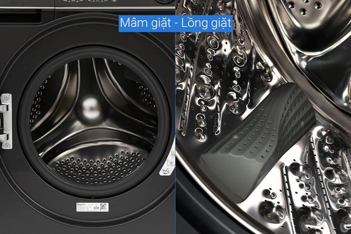 Máy giặt sấy Hisense Inverter giặt 10.5 kg - sấy 7 kg WD105M3 Màu Đen