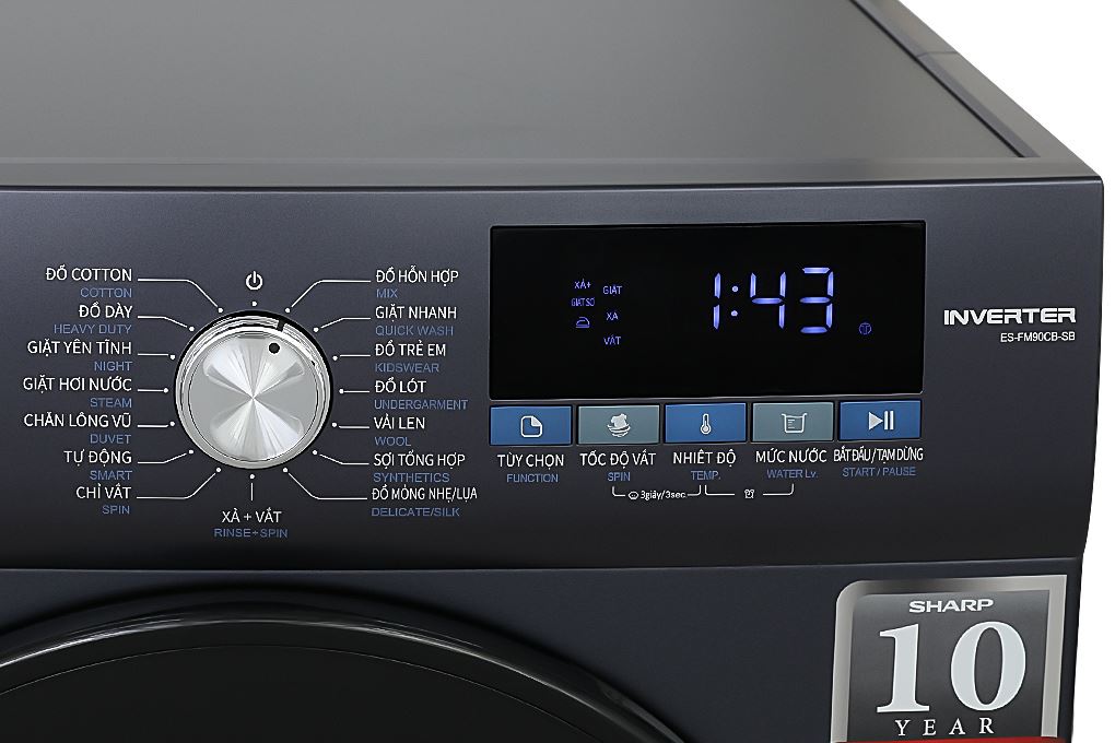 Máy giặt Sharp Inverter 9 kg ES-FM90CB-SB Màu Xanh Đậm