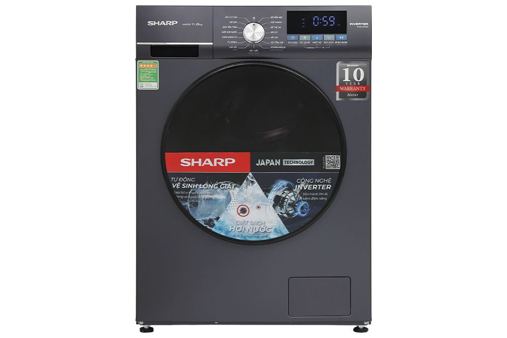 Máy giặt Sharp Inverter 11 kg ES-FM110CB-SB Màu Xanh Đậm