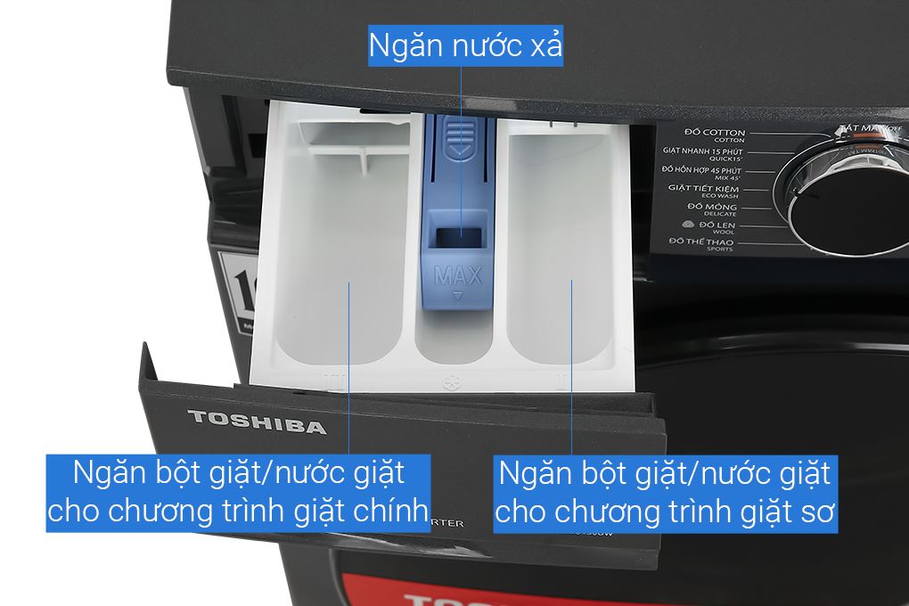 Máy giặt Toshiba Inverter 12 kg TW-T21BU130UWV(MG) Màu Xám đậm
