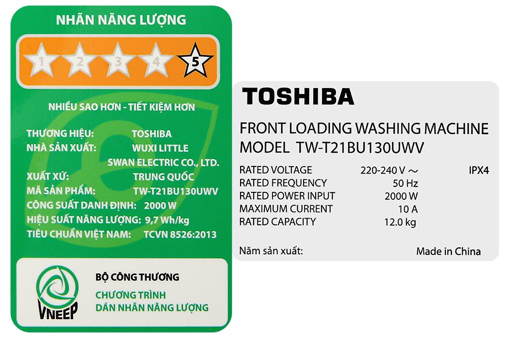 Máy giặt Toshiba Inverter 12 kg TW-T21BU130UWV(MG) Màu Xám đậm
