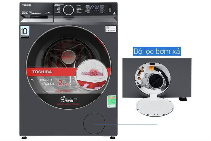 Máy giặt Toshiba Inverter 9.5 kg TW-T23BU105UWV(MG) Màu Xám đậm