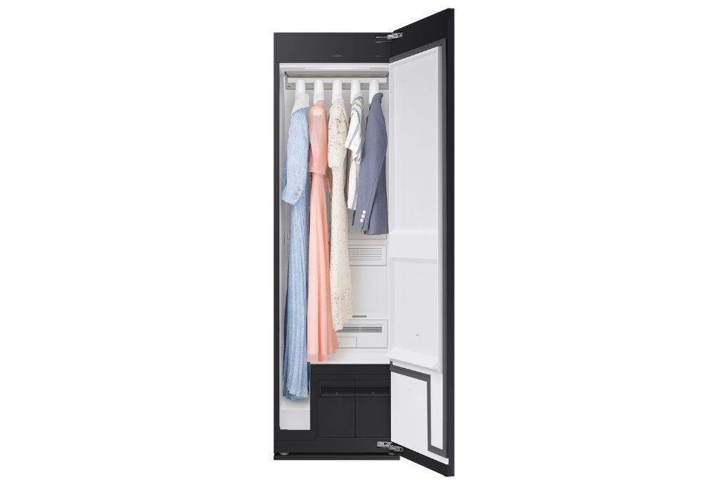 Tủ chăm sóc quần áo thông minh Samsung Bespoke AirDresser 5 móc DF24CB9900CRSV Màu Tráng gương
