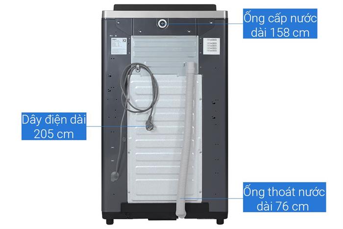 Máy giặt Aqua Inverter 12 kg AWM12-BSR1K(BU) Màu Đen