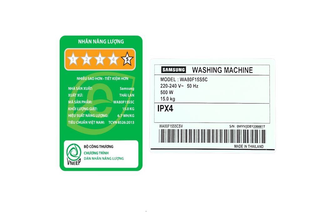 Máy giặt Samsung Inverter 15 kg WA80F15S5CSV Màu Xám/Nâu nhạt/Xám than